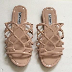 Nude Slide Sandals